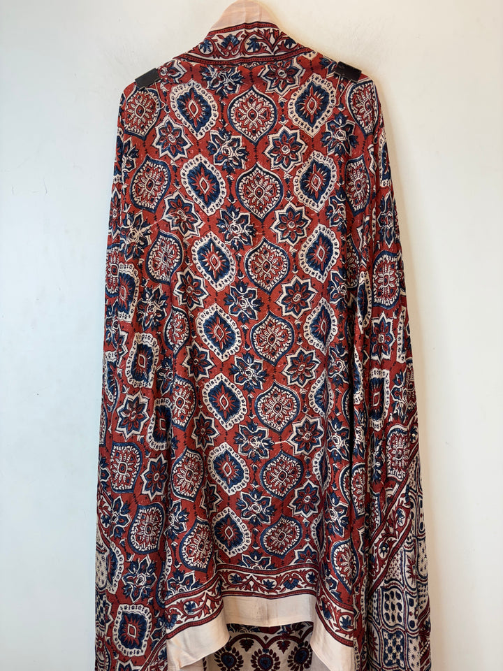 Brick Ajrakh Modal Mirror Work Suit Set