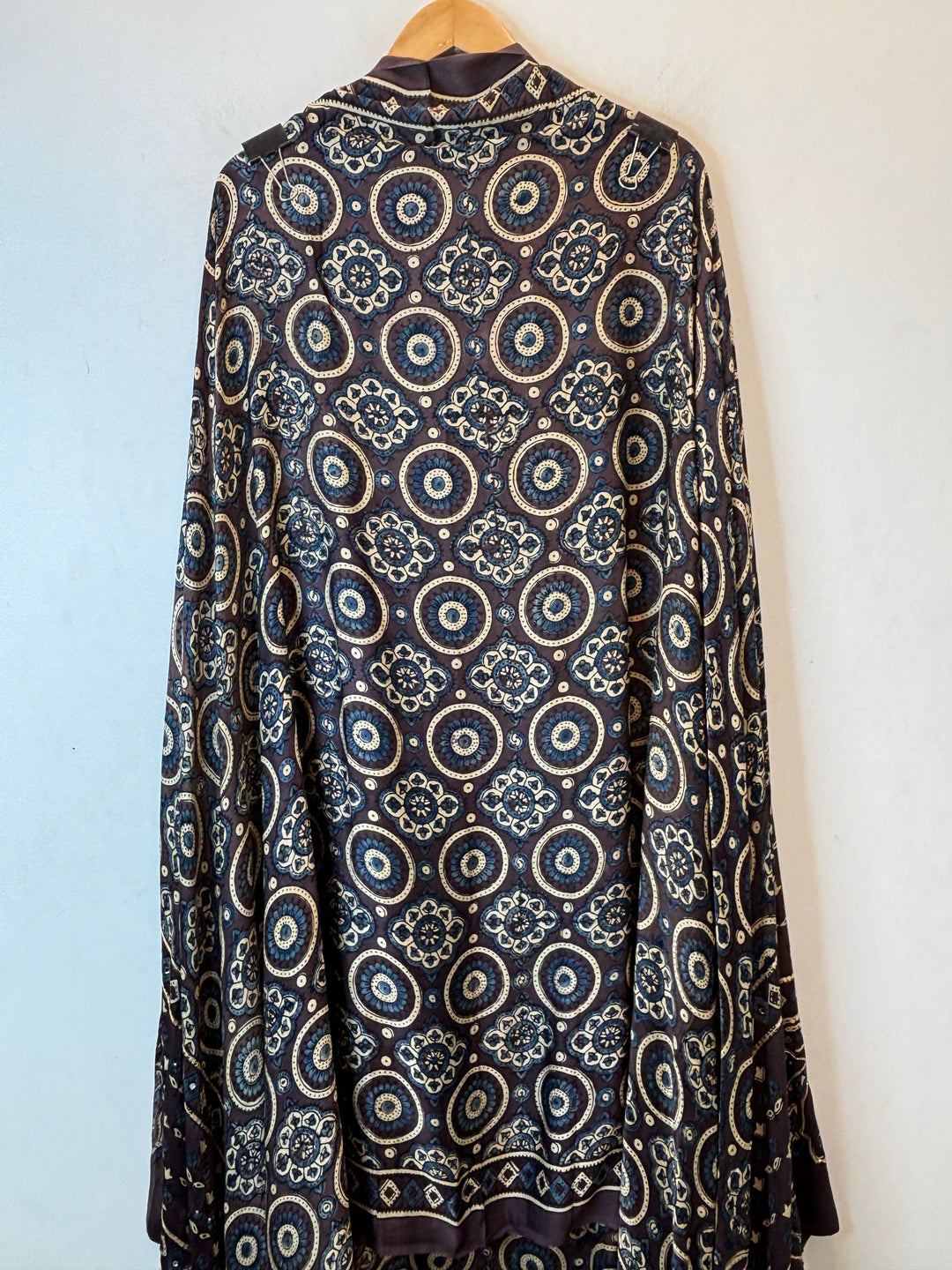 Purplish Brown Ajrakh Modal Mirror Work Suit Set