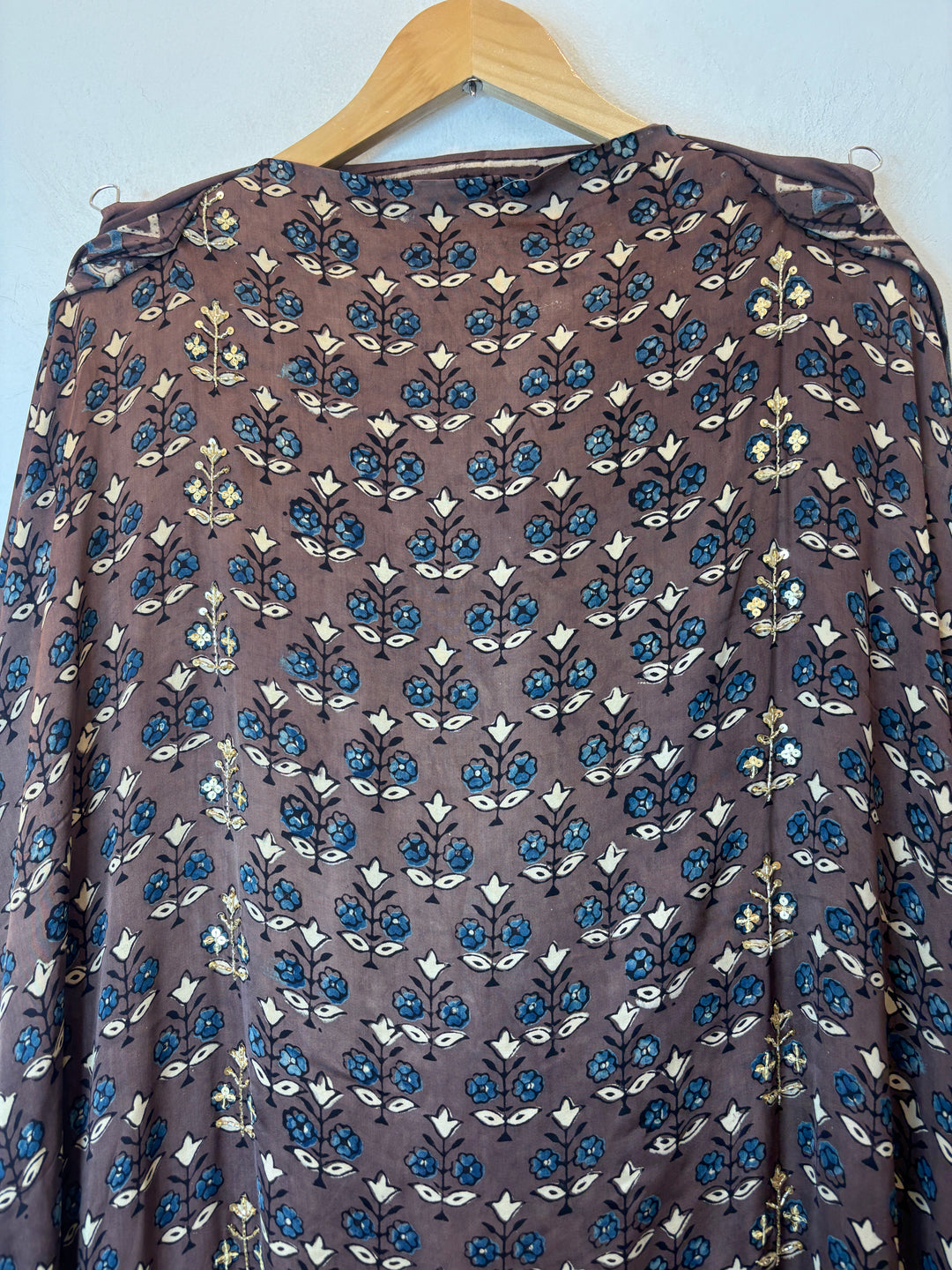Brown Ajrakh Modal Mirror Work Suit Set