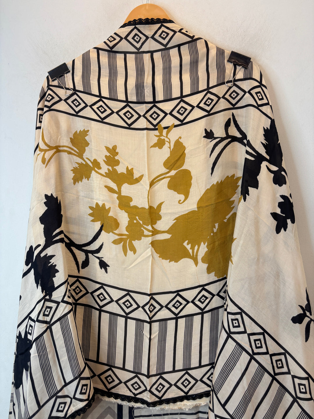 Beige Muslin Digital Printed Suit Set with Pearl &amp; Sequin Work