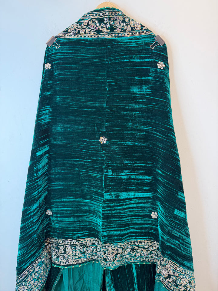 Reha – Crushed Velvet Mirror Work Suit