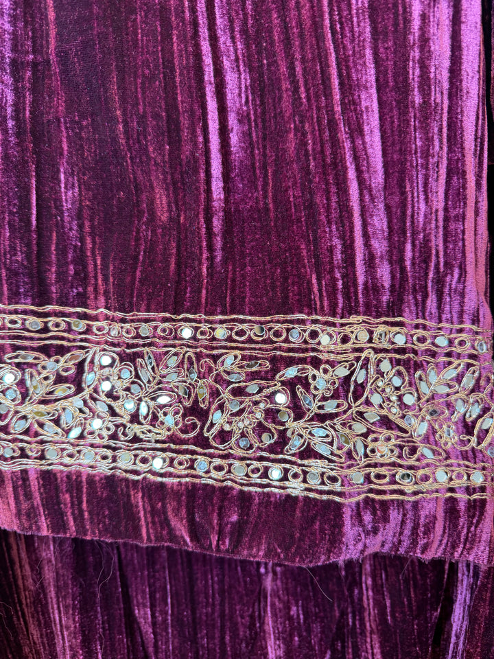 Reha – Crushed Velvet Mirror Work Suit