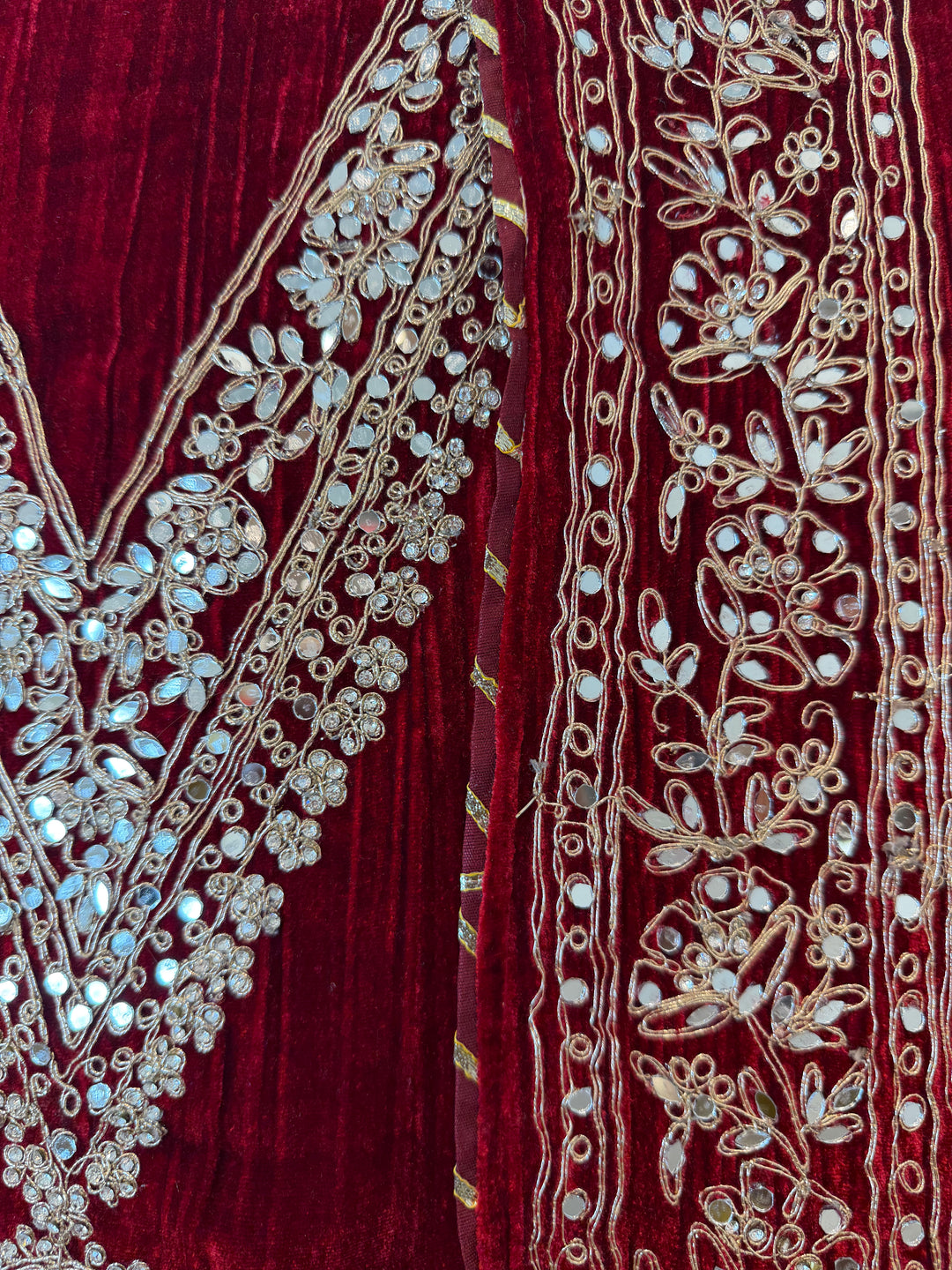 Reha – Crushed Velvet Mirror Work Suit