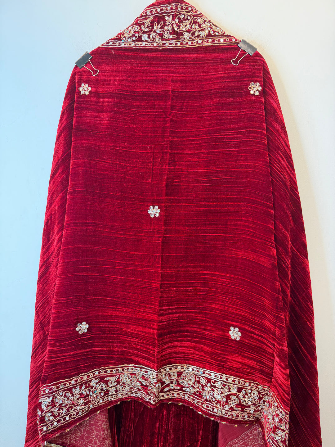 Reha – Crushed Velvet Mirror Work Suit