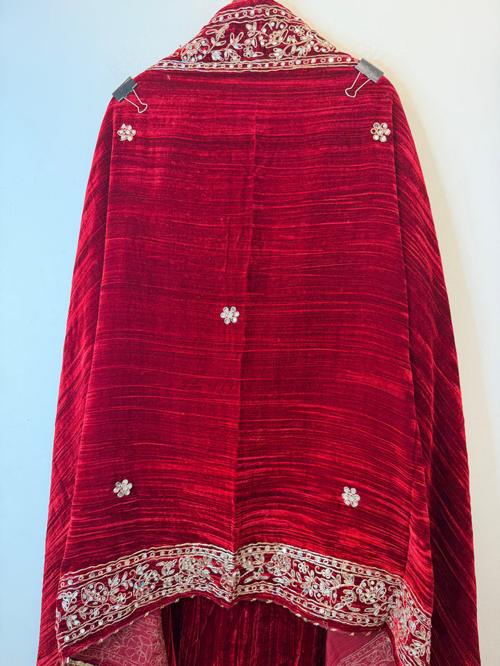 Reha – Crushed Velvet Mirror Work Suit