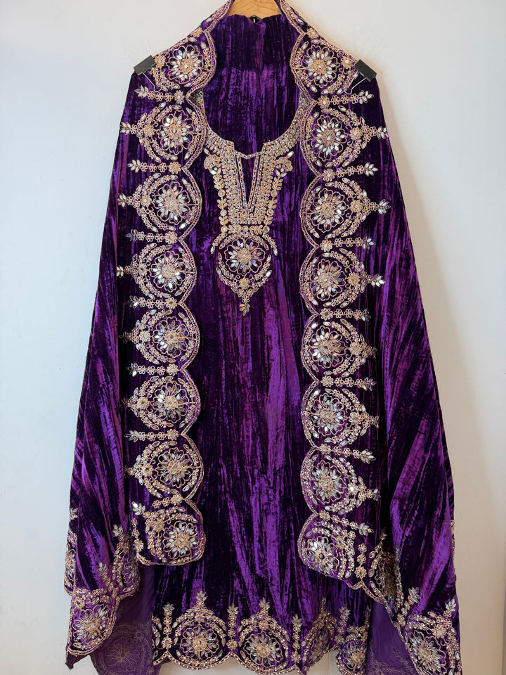 Ranjha- Crushed Velvet Unstitched