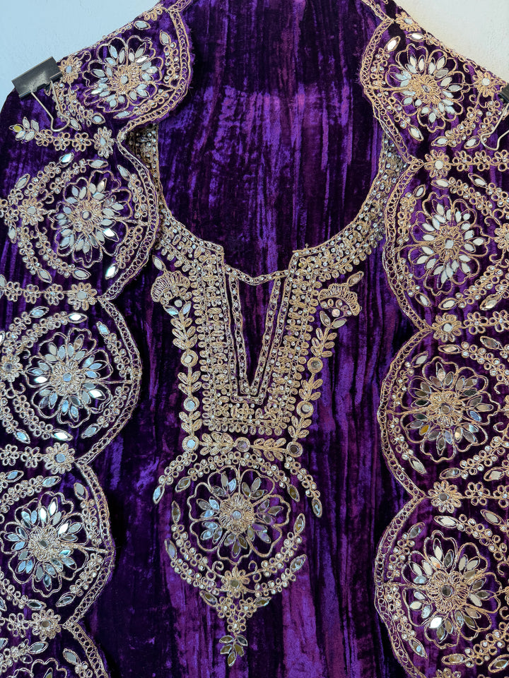 Ranjha- Crushed Velvet Unstitched