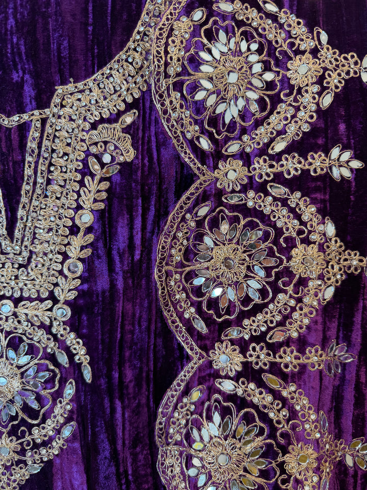 Ranjha- Crushed Velvet Unstitched