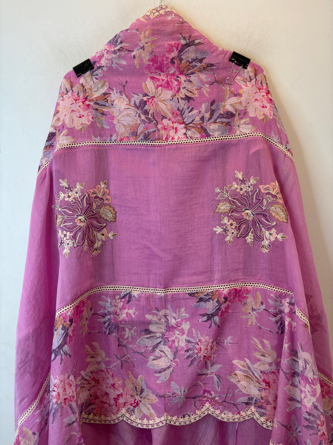 Mul Cotton Heavy Embroidered Suit Set with Dori Work