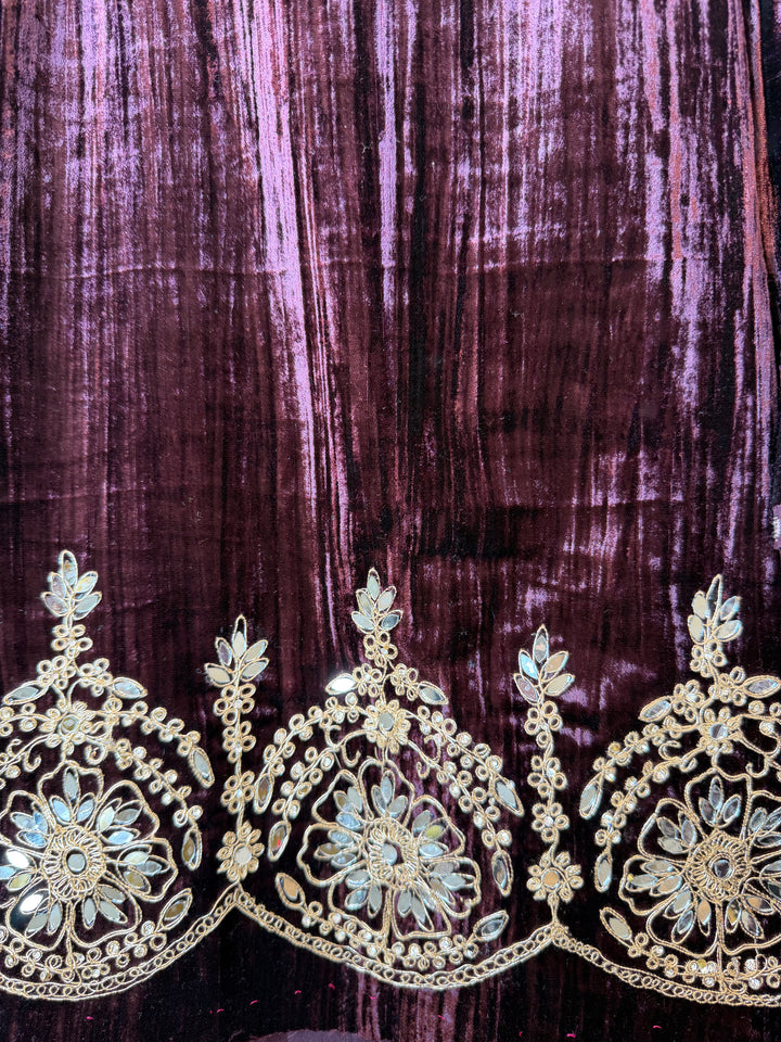 Ranjha- Crushed Velvet Unstitched
