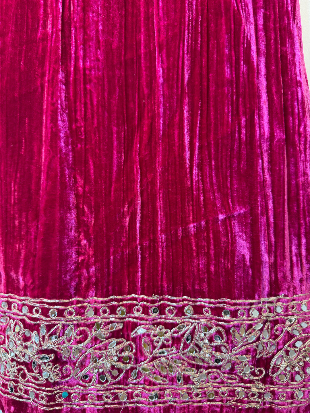 Reha – Crushed Velvet Mirror Work Suit