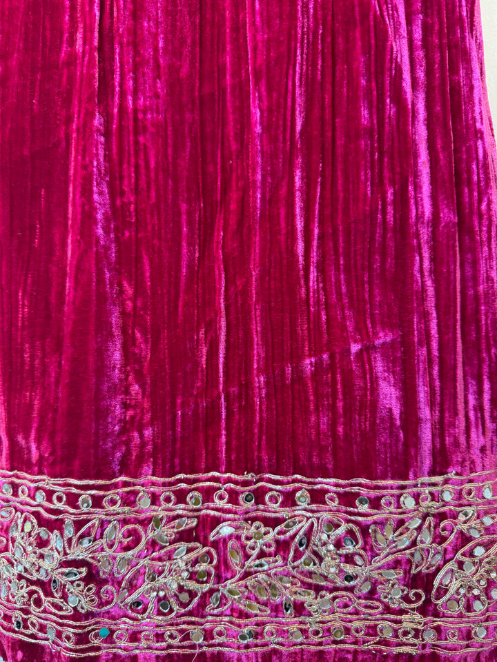 Reha – Crushed Velvet Mirror Work Suit