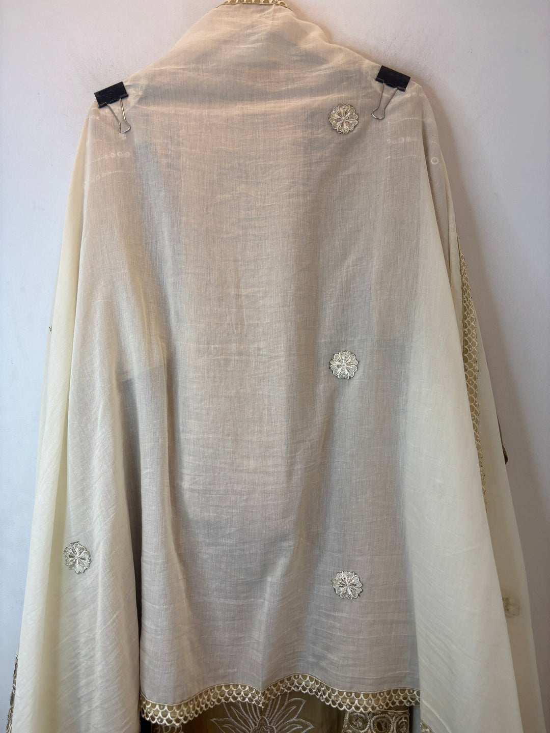 Yellow Mul Cotton Heavy Embroidered Suit Set with 3D Floral Dupatta
