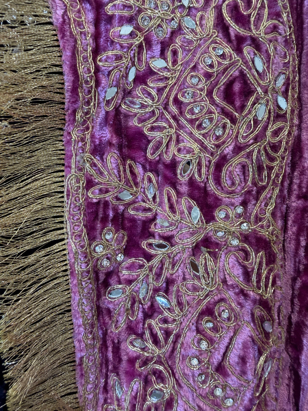 Mehr – Crushed Velvet Mirror Work Suit