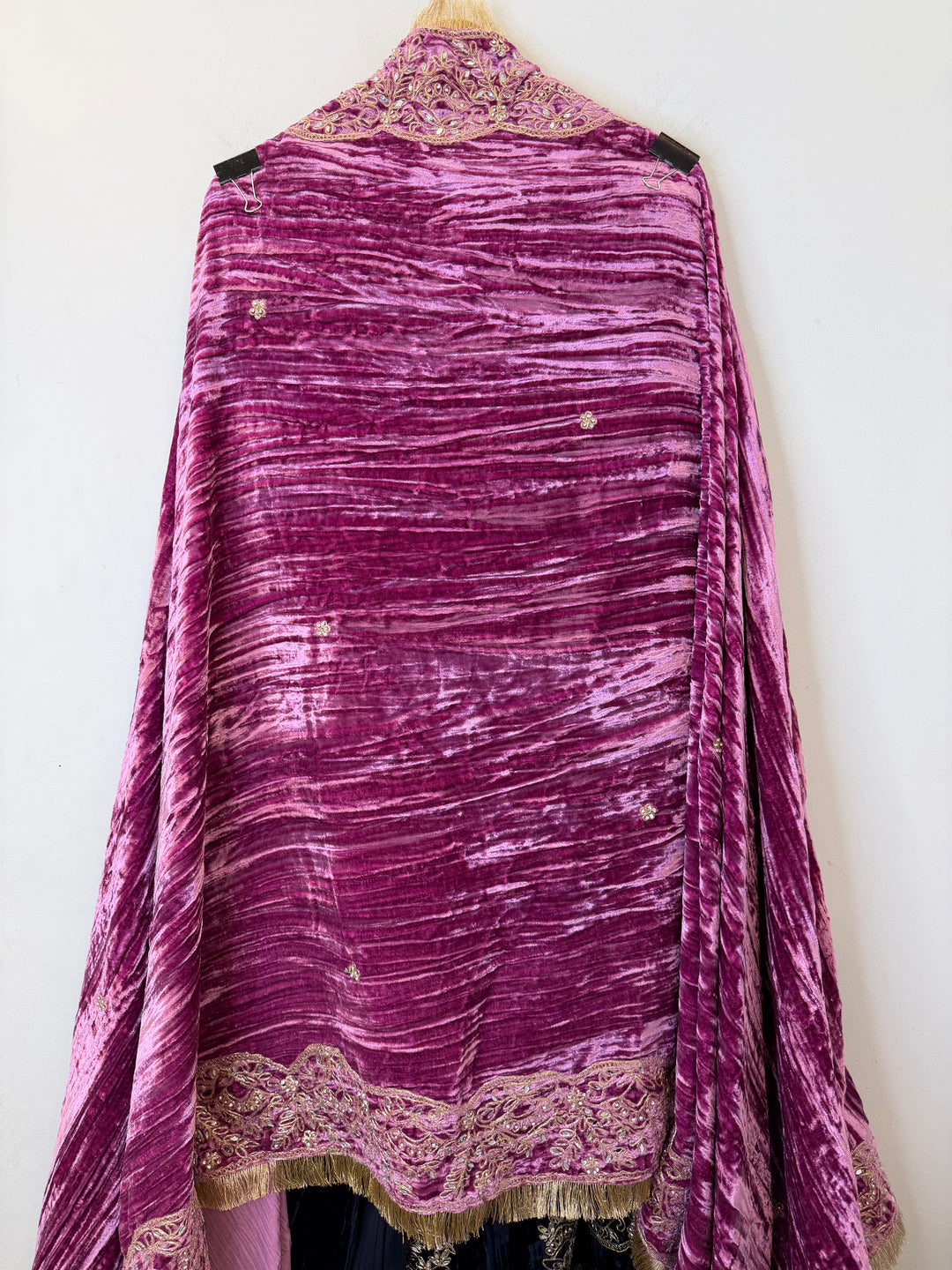 Mehr – Crushed Velvet Mirror Work Suit