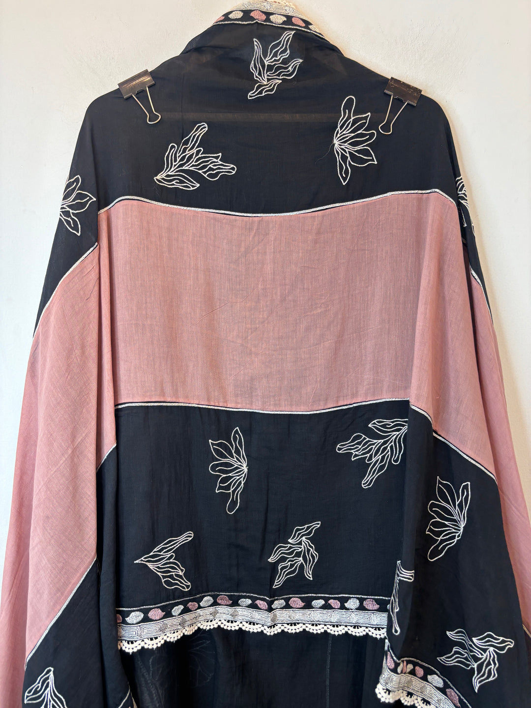 Pink Mul Cotton Embroidered Suit Set with Appliqué &amp; Tassel Detailing