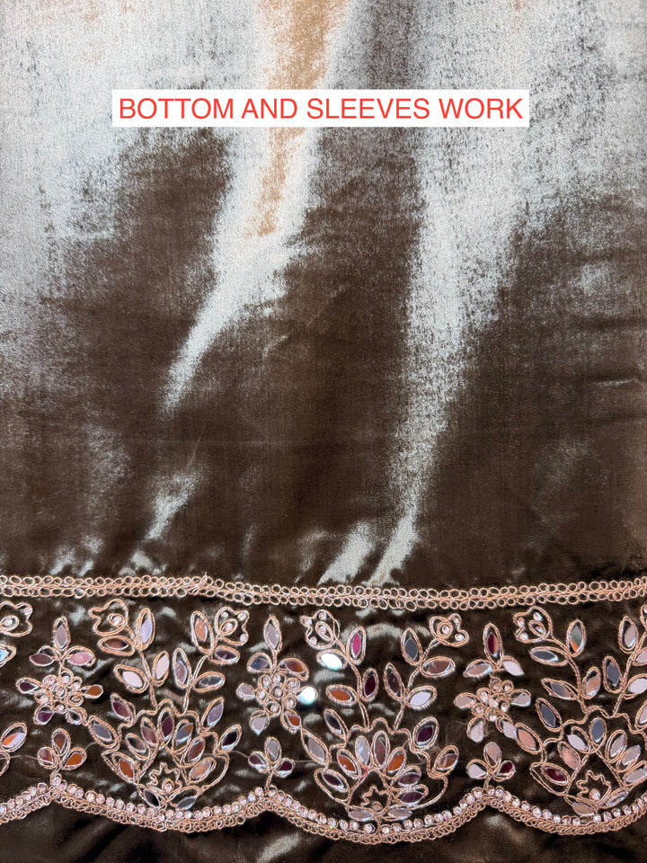 Ravaya – Silk Velvet Mirror Work Suit