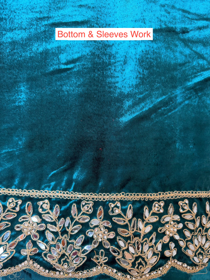 Ravaya – Silk Velvet Mirror Work Suit