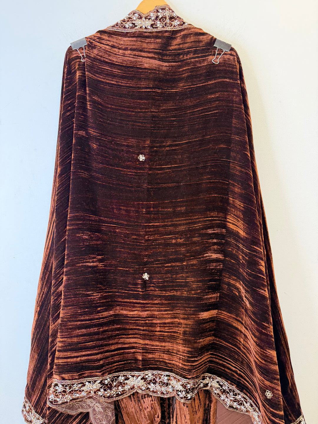 Brown Crushed Velvet Suit