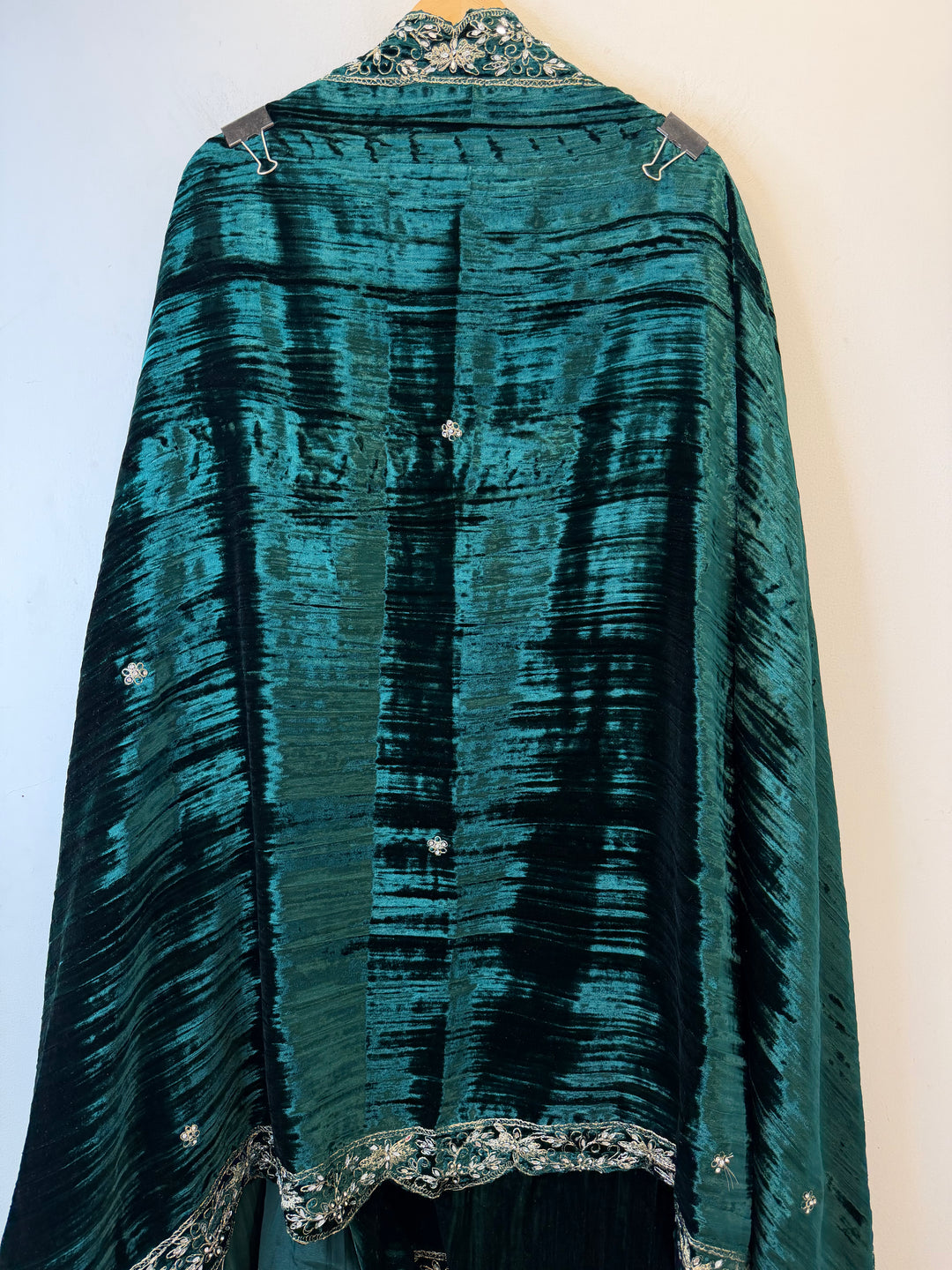 Green Crushed Velvet Suit