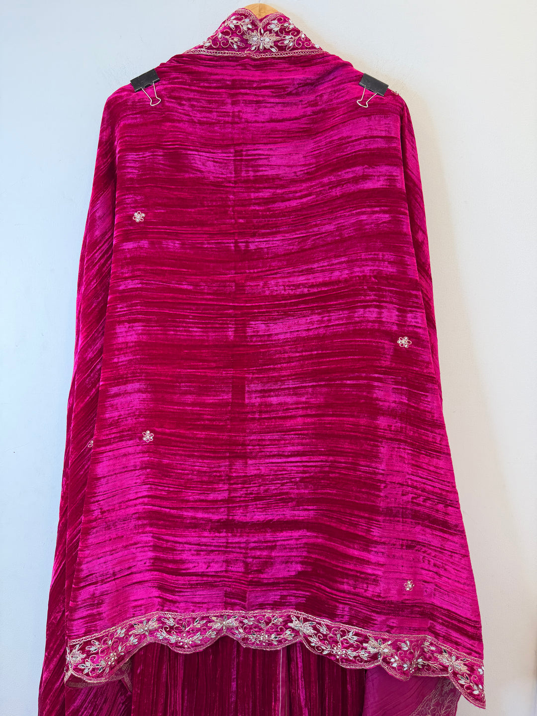 Pink Crushed Velvet Suit