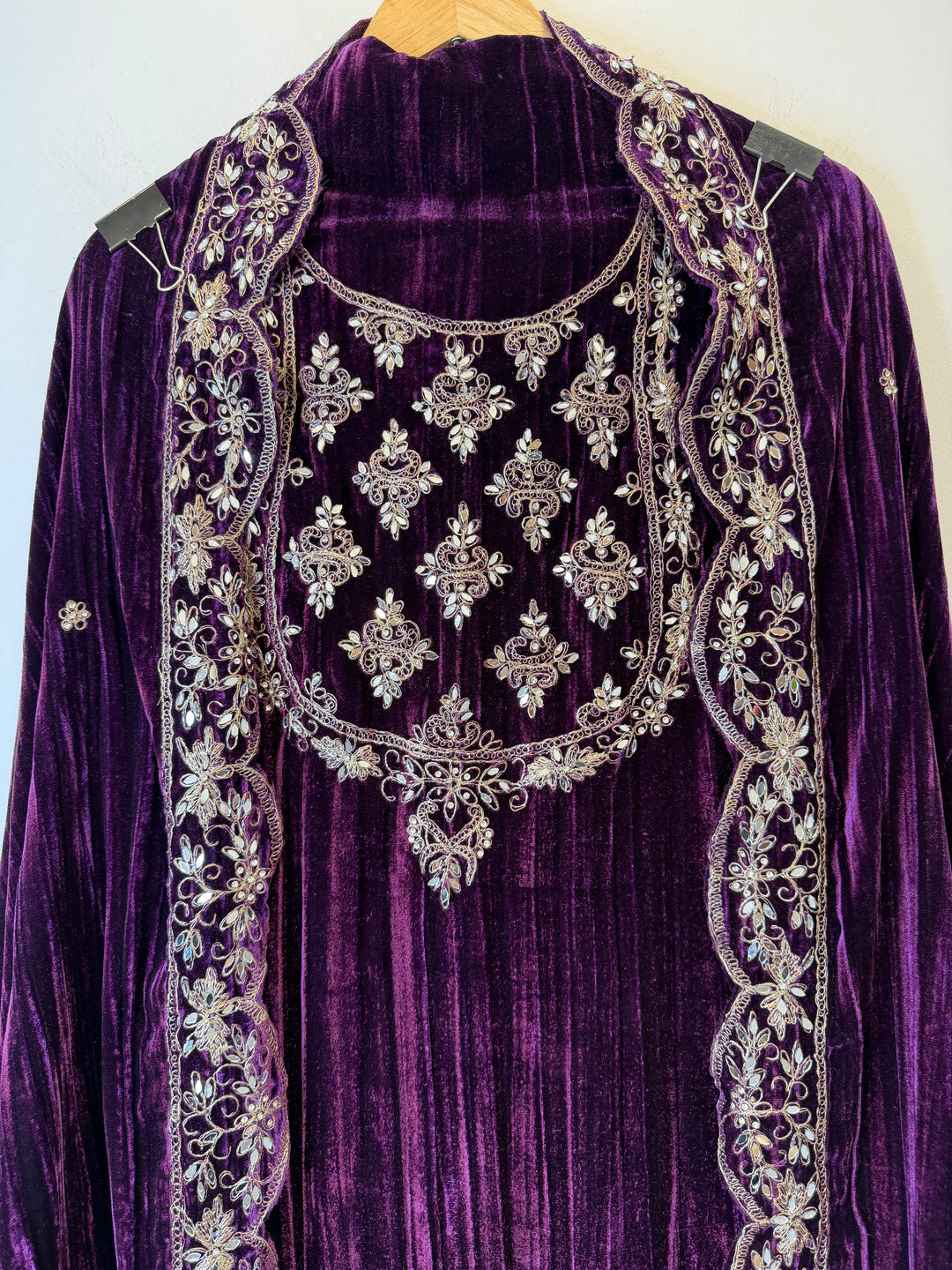 Purple Crushed Velvet Suit