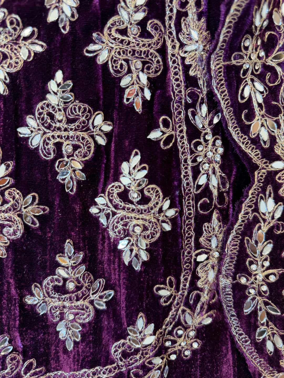 Purple Crushed Velvet Suit