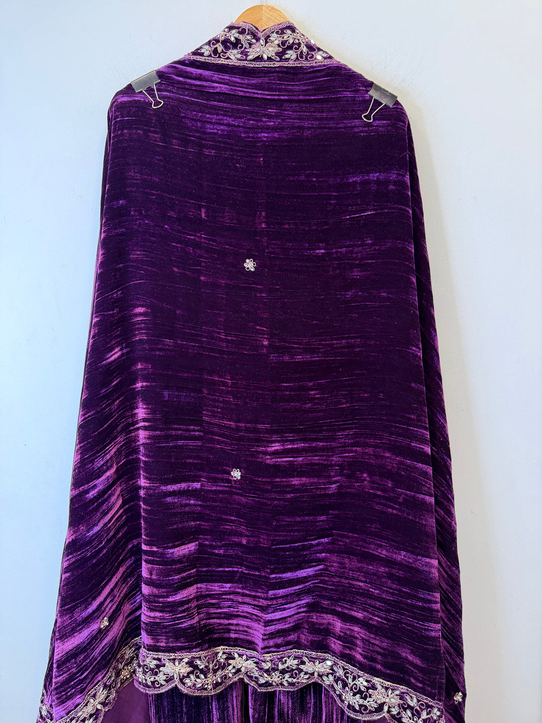 Purple Crushed Velvet Suit