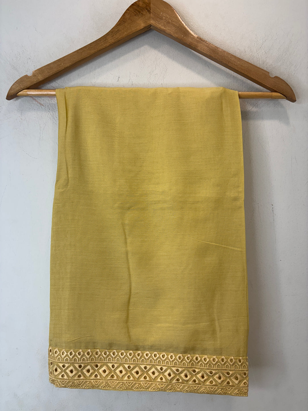 Yellow Mul Cotton Embroidered Suit Set with Appliqué &amp; 3D Floral Work