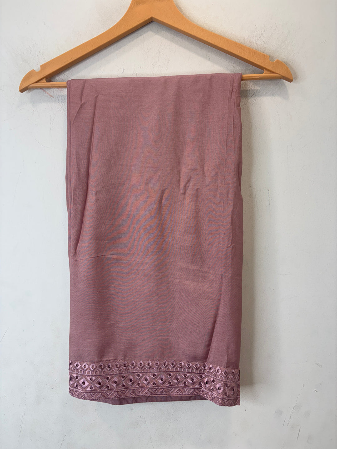 Pink Mul Cotton Embroidered Suit Set with Appliqué &amp; 3D Floral Work