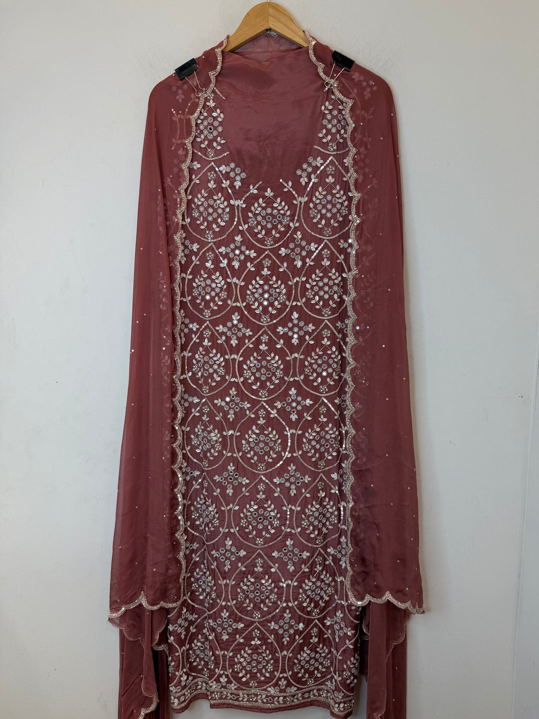 Solena – Silk Organza Handworked Suit