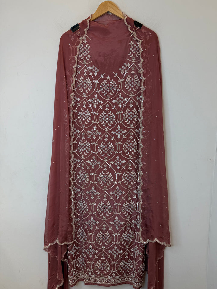 Solena – Silk Organza Handworked Suit