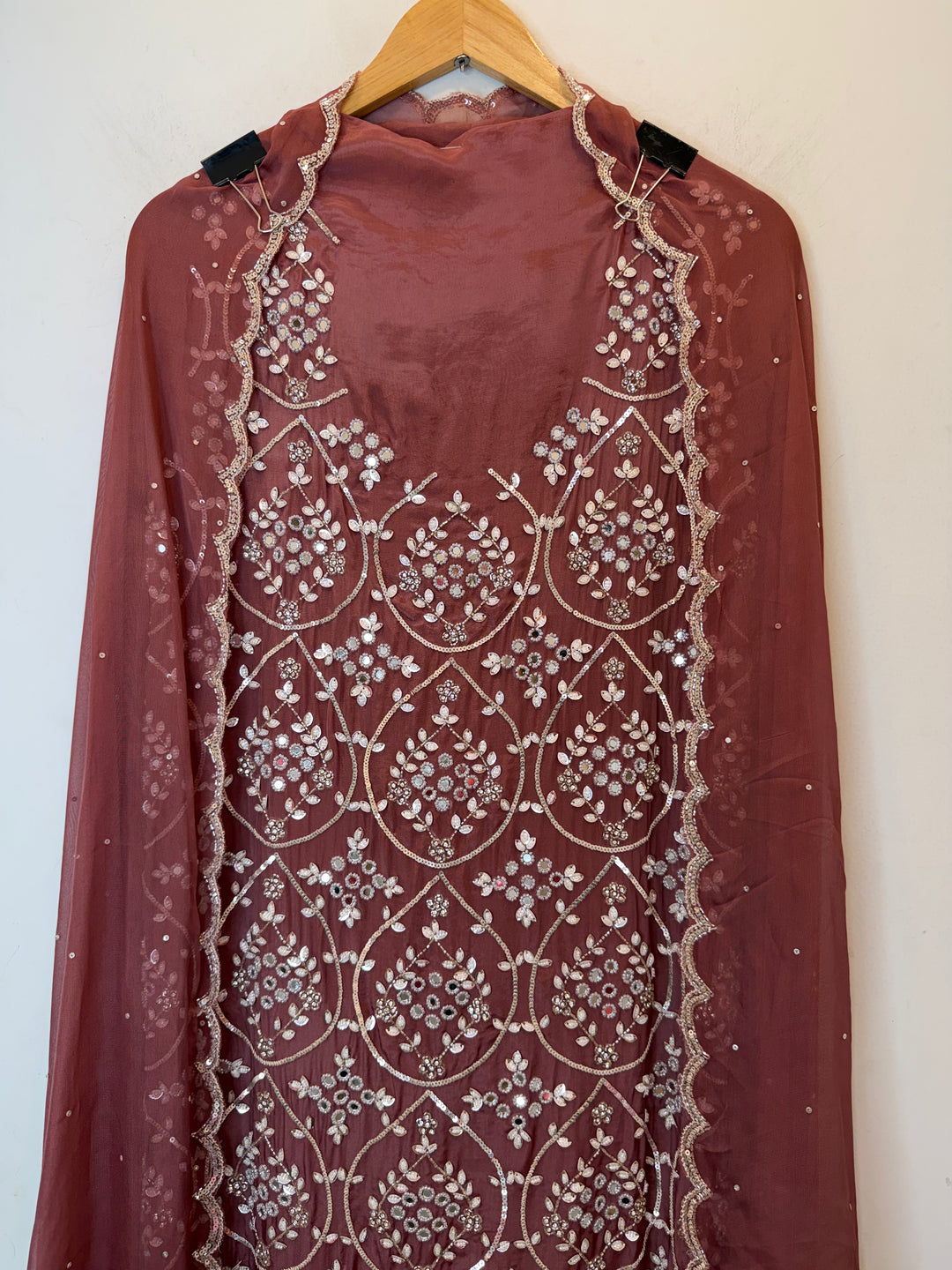 Solena – Silk Organza Handworked Suit