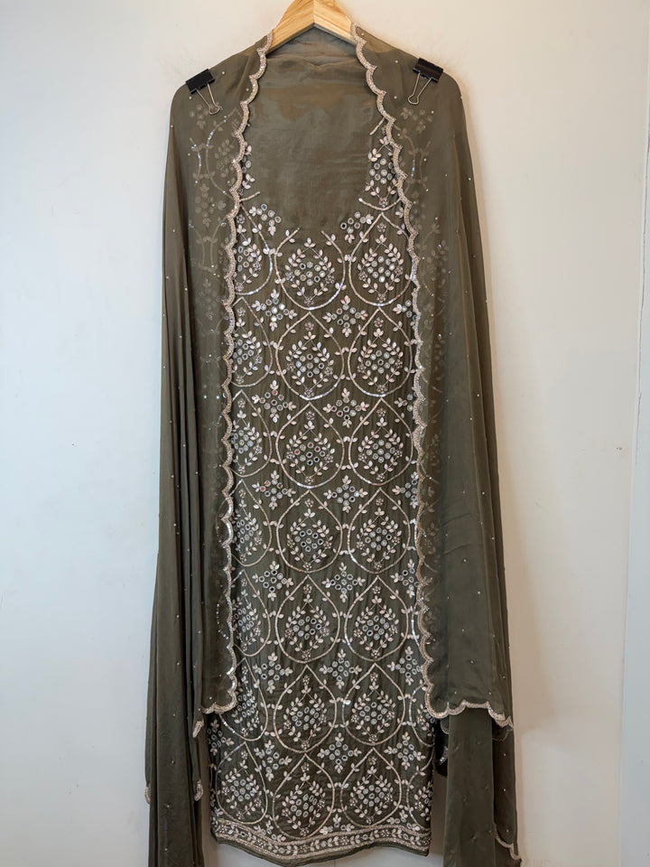 Solena – Silk Organza Handworked Suit