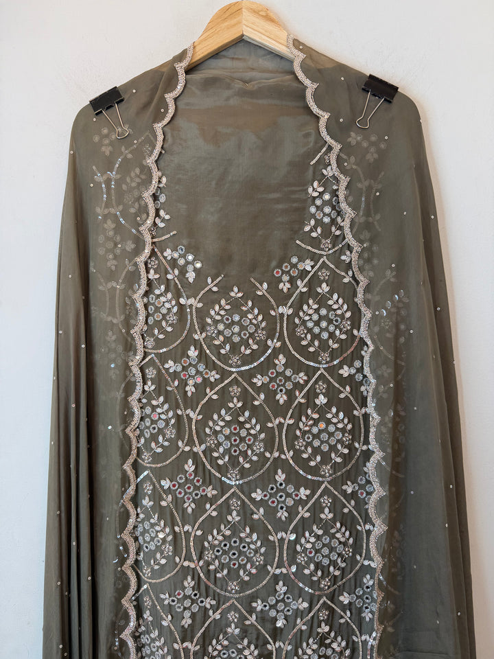 Solena – Silk Organza Handworked Suit