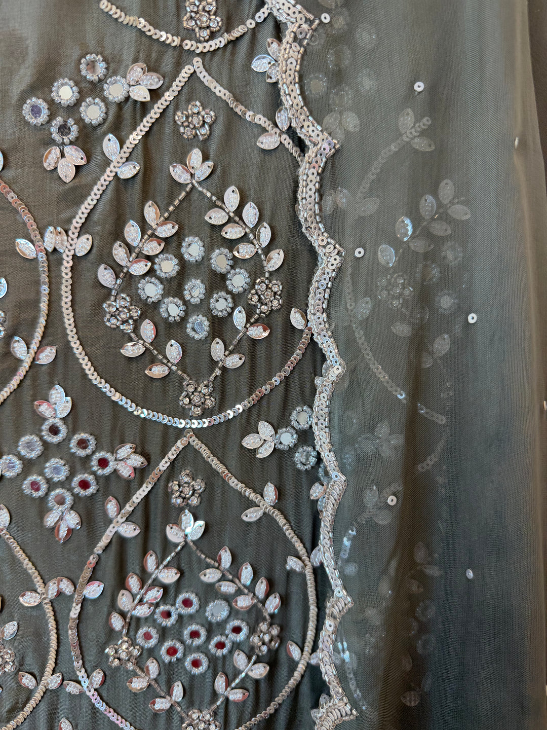 Solena – Silk Organza Handworked Suit