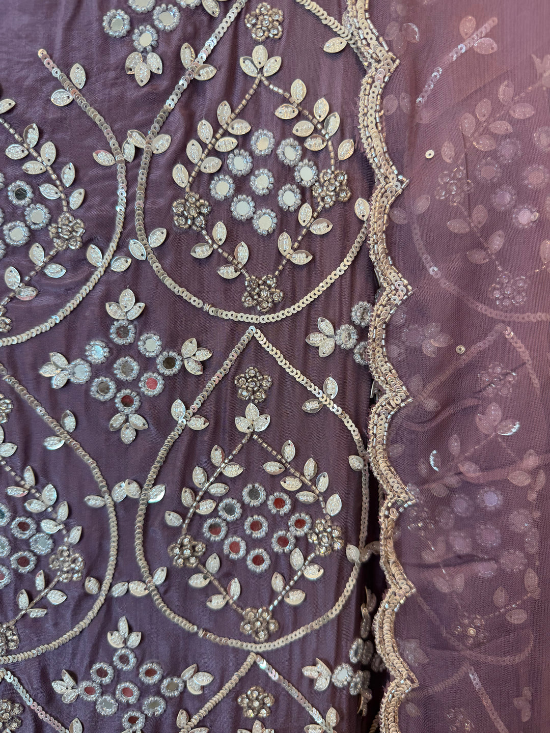 Solena – Silk Organza Handworked Suit