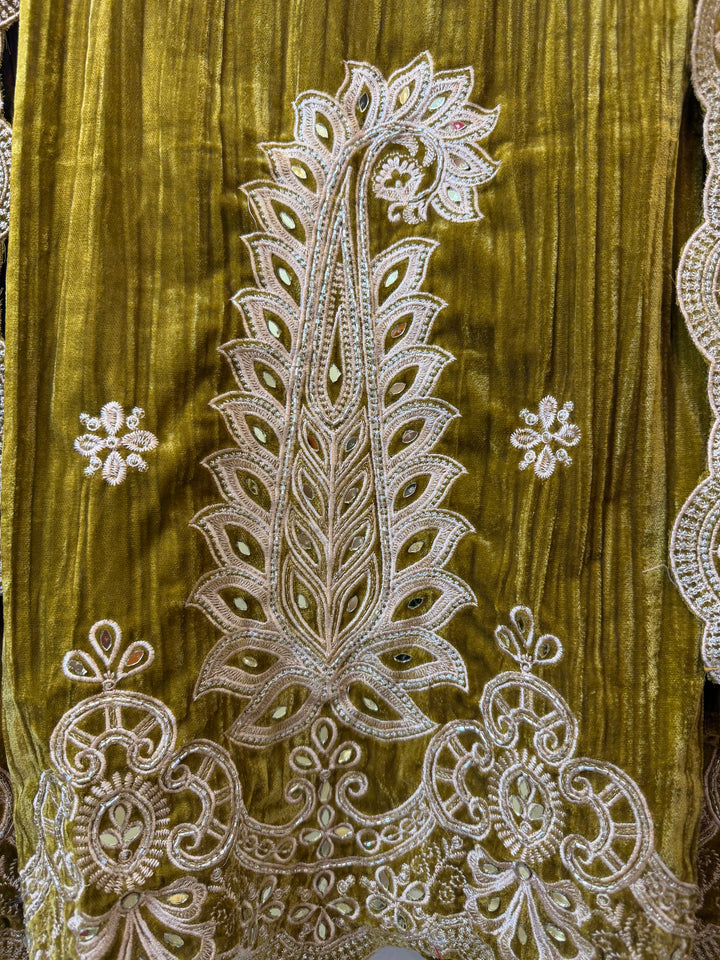 Inaayat – Mehendi Thread &amp; Mirror Velvet Set