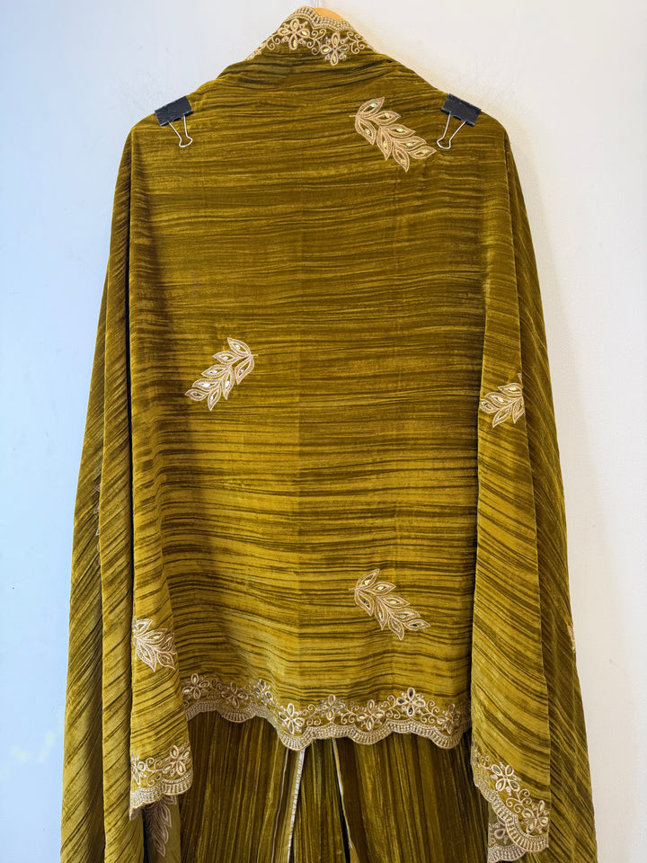 Inaayat – Mehendi Thread &amp; Mirror Velvet Set