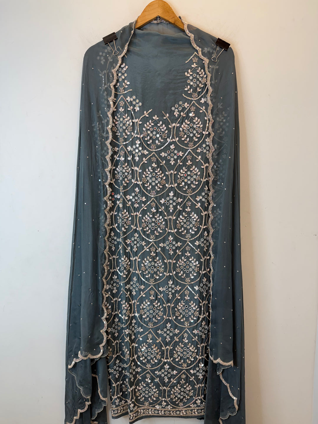 Solena – Silk Organza Handworked Suit