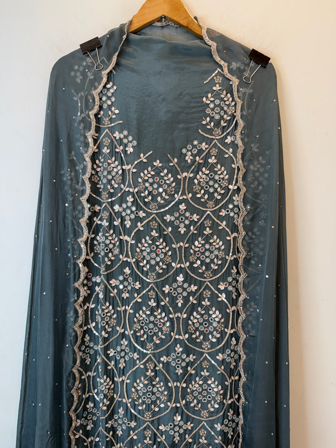 Solena – Silk Organza Handworked Suit