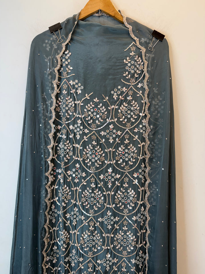 Solena – Silk Organza Handworked Suit