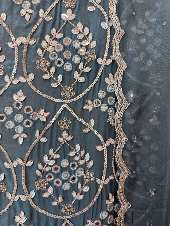 Solena – Silk Organza Handworked Suit
