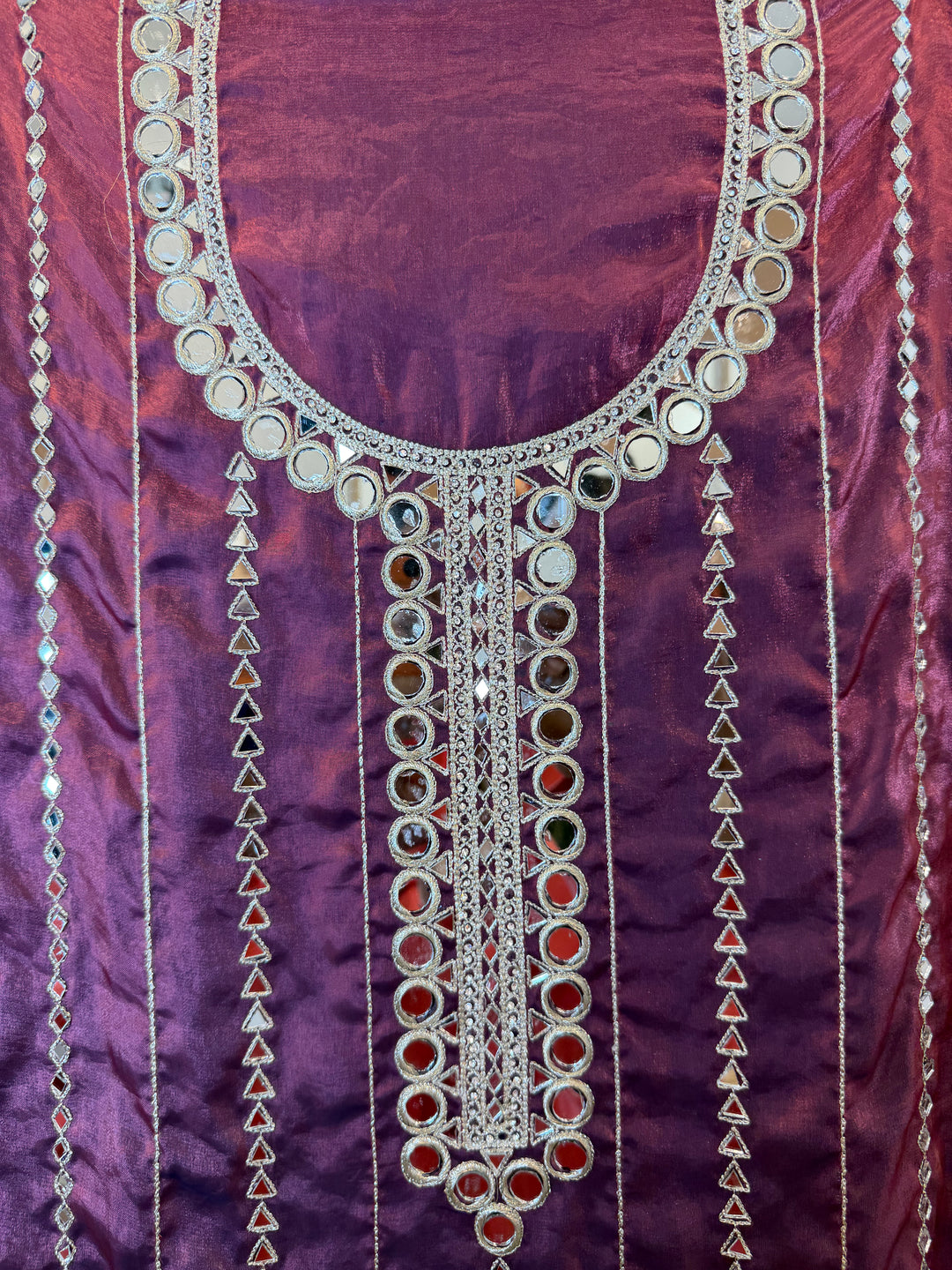 Zaretta – Glass Organza Mirror Aari Suit