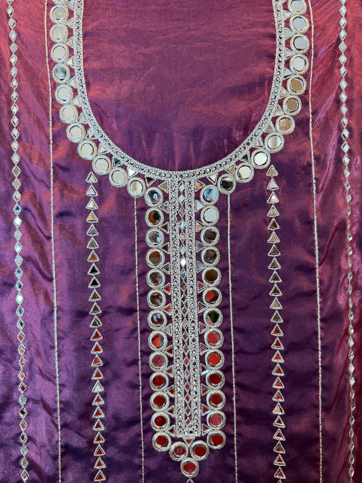 Zaretta – Glass Organza Mirror Aari Suit