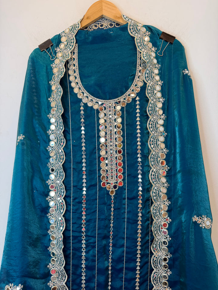 Zaretta – Glass Organza Mirror Aari Suit