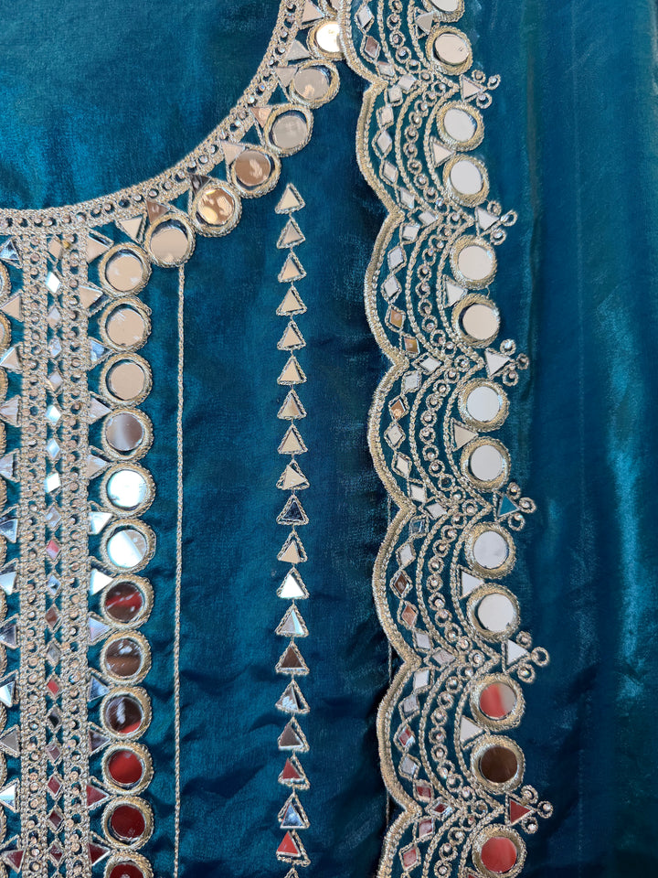 Zaretta – Glass Organza Mirror Aari Suit