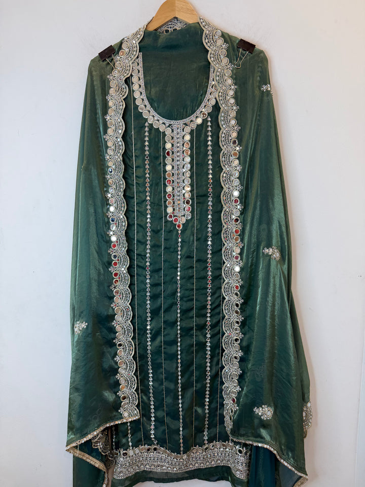 Zaretta – Glass Organza Mirror Aari Suit