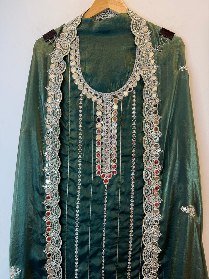 Zaretta – Glass Organza Mirror Aari Suit