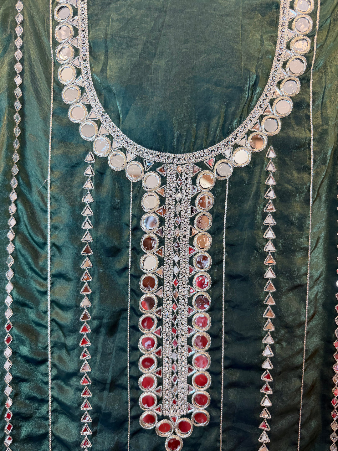 Zaretta – Glass Organza Mirror Aari Suit